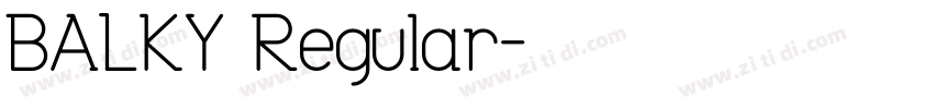 BALKY Regular字体转换